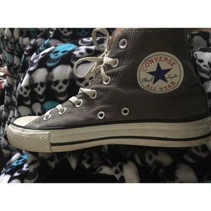 Gray Unisex Converse High Top Sneakers